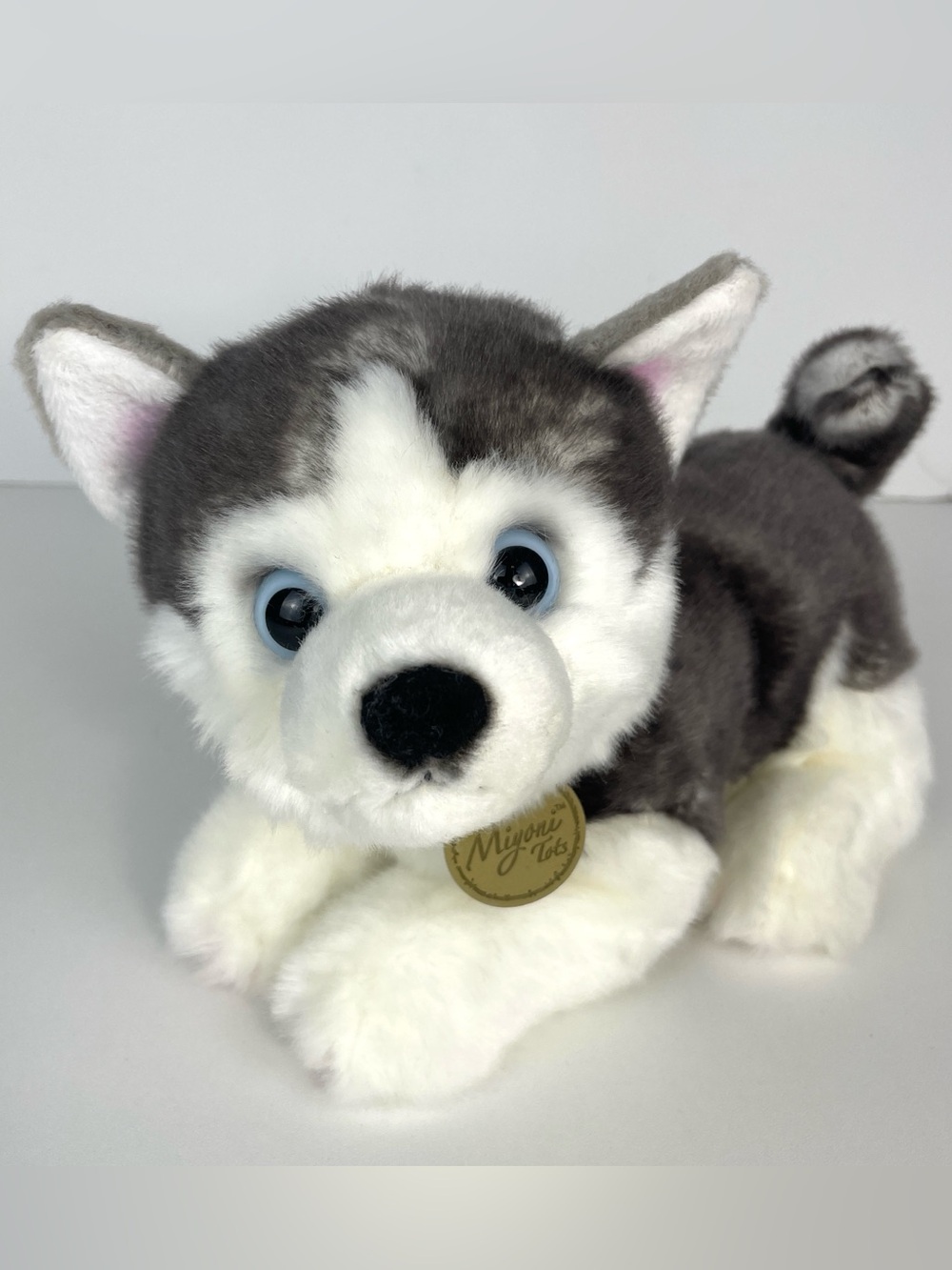 Aurora Miyoni Tots Plush Siberian Husky Puppy Dog Blue Eyes 9”